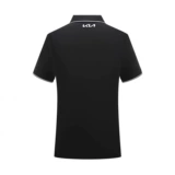 Летняя черная футболка polo для работы, короткий рукав