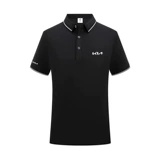 Летняя черная футболка polo для работы, короткий рукав