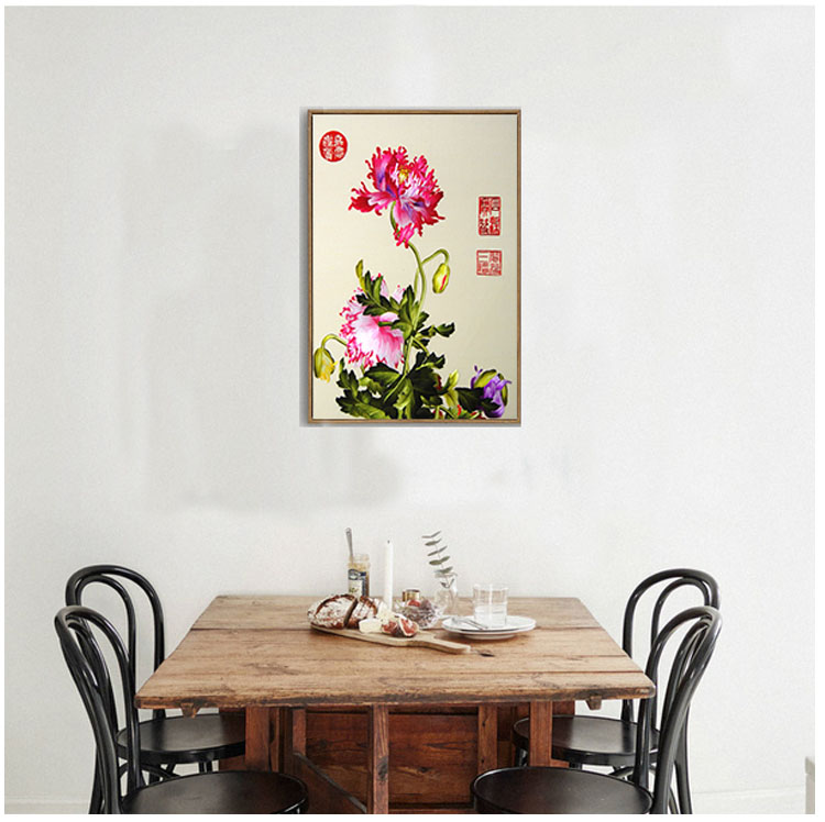 Su thêu thêu kit tự làm người mới bắt đầu vẽ tranh trang trí hoa cúc 30 * 45CM khăn tay thêu hoa