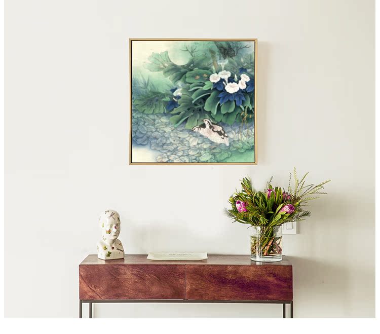 Nổi tiếng cổ thêu nghệ thuật thêu thêu kit tự làm người mới bắt đầu vẽ tranh trang trí 30 * 30CM tranh thêu hoa khai phú quý
