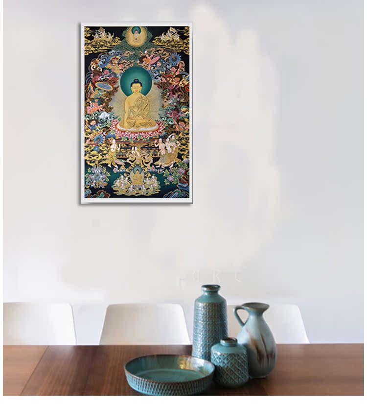 Su thêu thêu kit tự làm người mới bắt đầu vẽ tranh trang trí thủ công Thangka 70 * 115CM tranh thêu đồng quê