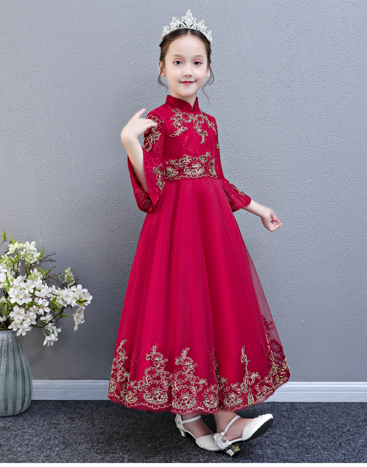 Trẻ em chủ nhà buổi tối ăn mặc công chúa váy bé trai hoa cô gái trang phục piano sinh nhật cô gái đám cưới sợi phồng mùa đông bộ tuxedo bé trai