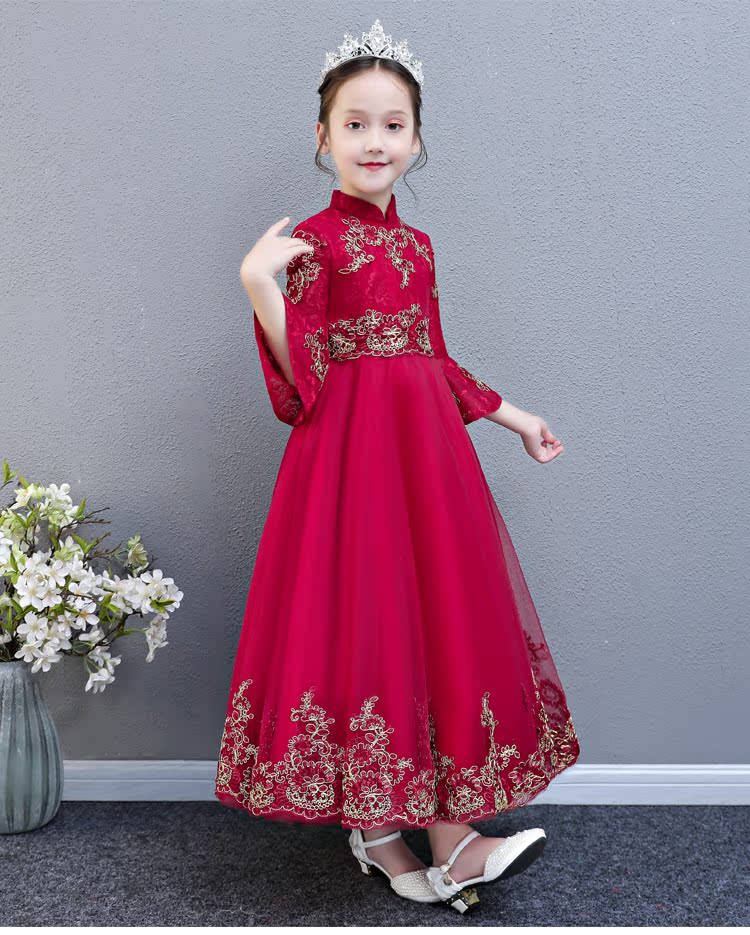 Trẻ em chủ nhà buổi tối ăn mặc công chúa váy bé trai hoa cô gái trang phục piano sinh nhật cô gái đám cưới sợi phồng mùa đông bộ tuxedo bé trai