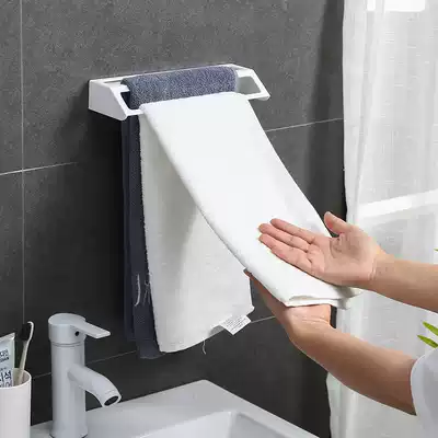 Bathroom drag shoe rack wall hanging non-perforated cosmetic room towel rack toilet wall storage rack drain shoe rack