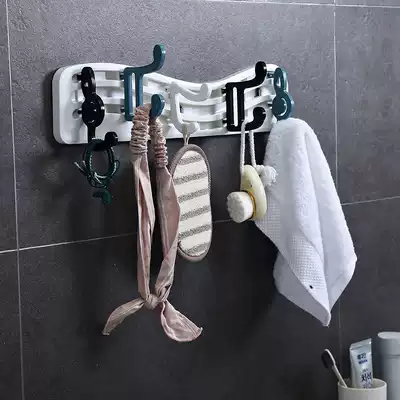 Powder room adhesive hook bathroom strong adhesive glue free nail row hook suction Wall hanger clothes hook hook door rear sticky hook