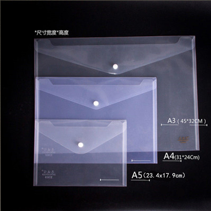 a3 blank file bag A4 transparent button press kit poster fine art picture paper bag 8k start drawing paper A5 cashier bag exam paper bag