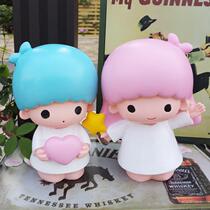 Creative cartoon Twin Star Angel couple piggy bank girl heart children piggy bank boy birthday gift