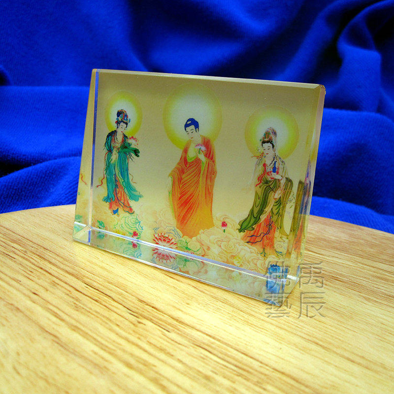 YC6816 new boutique Nanwu Amitabha Buddha Western Three Sacred Statues Pure Land Dharma Assembly Buddhist Hall set up custom