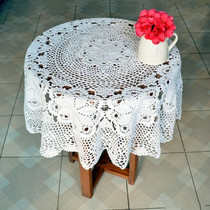 Manual Crochet Cotton Thread Tablecs Table Cloth American Style Fields Garden Retro Hollowed-out Woven Geb Light Extravagant Romantic Snow