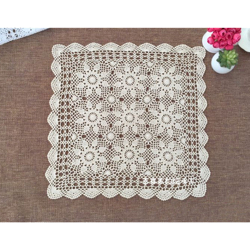 Handmade crochet crochet sofa towel cotton woven hollow Nordic fabric tablecloth multi-purpose cover towel multi-size