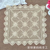Hand Crochet Hook Crochet Cotton Thread Table Cloth American Minimalist Sofa Towel Tian Garden Pure Cotton Hollowed-out Woven Decoration Geb