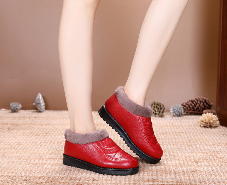 Mùa đông đặc biệt cộng với giày vải nhung Bắc Kinh cũ Giày nữ bằng vải cotton cao giúp giày chống trơn dày dày không thấm nước giày boot nữ xịn