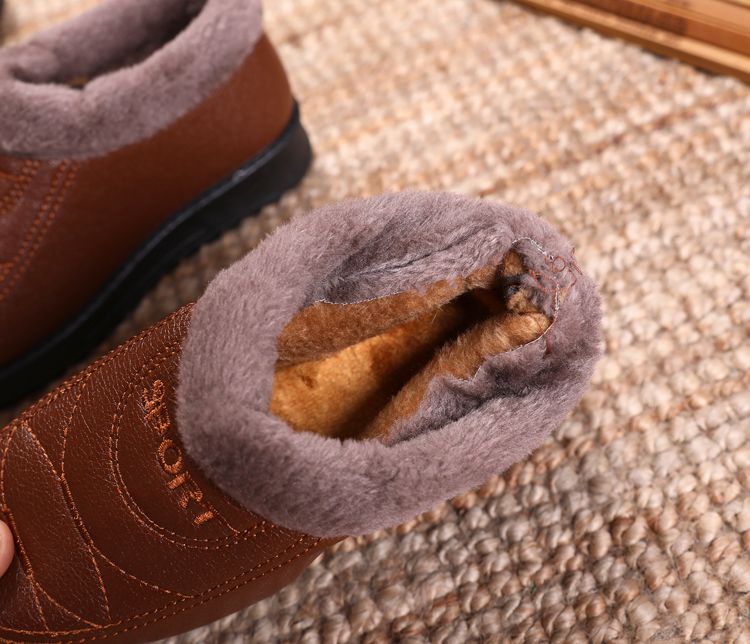 Mùa đông đặc biệt cộng với giày vải nhung Bắc Kinh cũ Giày nữ bằng vải cotton cao giúp giày chống trơn dày dày không thấm nước giày boot nữ xịn