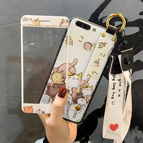 Huawei glory v9 mobile phone case silicone women personality full screen tempered film wristband DUK-AL20 protective cover lanyard cute cartoon soft shell all-inclusive anti-drop male Tide brand new net red creative