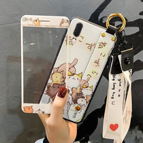 Huawei p20 mobile phone case silicone women p20pro personalized tempered film wristband p2o protective cover por hanging neck lanyard cute cartoon soft shell all-inclusive anti-drop Net red creative male New Shell