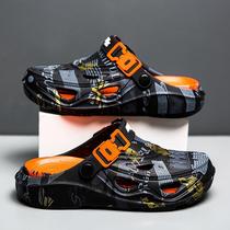 Trendy brand Croc Shoes for men in summer non-slip and anti-odor with toe-toe mop soft sole large size 45 sports 46 beach