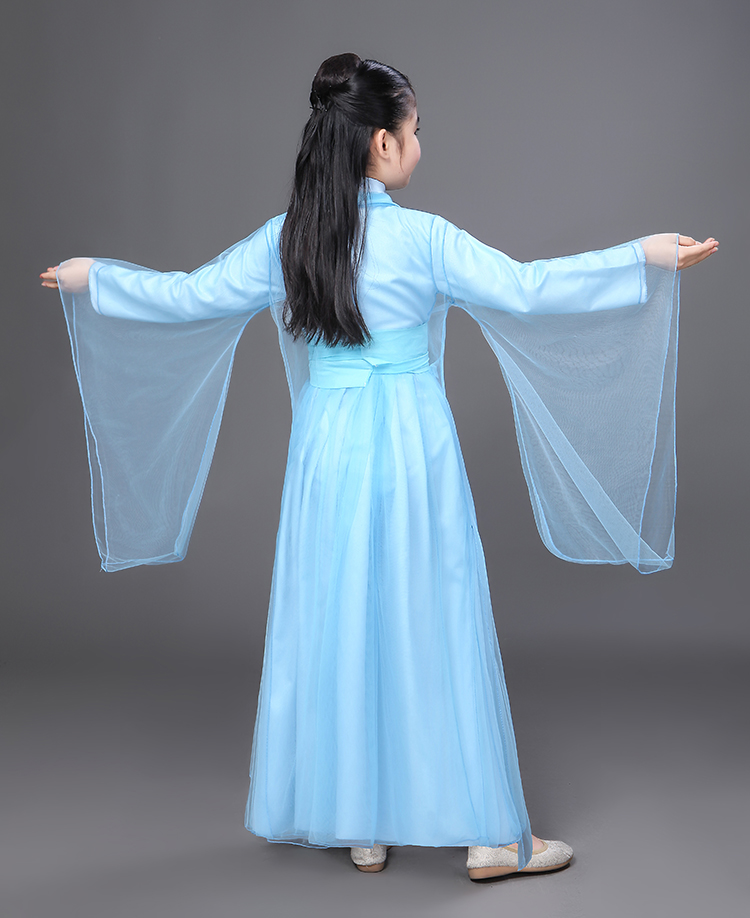 Trẻ em Hanfu nữ cải tiến trang phục công chúa phong cách Trung Quốc trang phục cô gái cổ tích trang phục khiêu vũ mát mẻ - Trang phục cửa hàng trang phục hóa trang trẻ em