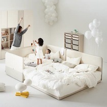 Tatami three-child bed two-child parent-child bed widening bed splicing bed family of four childrens bed baby baby