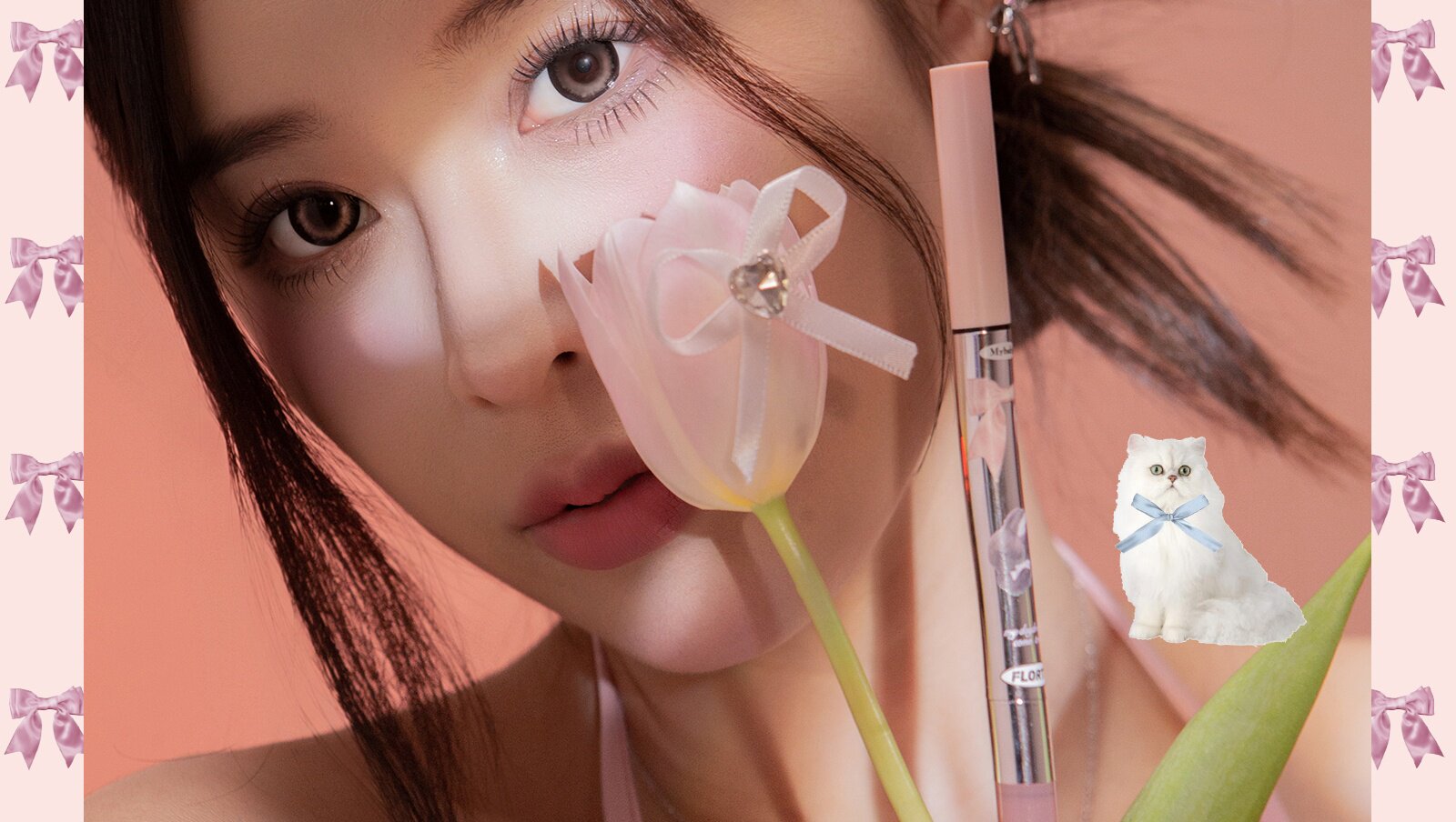 Лежа шелкопряда flortte花洛莉亚双头卧蚕阴影笔怦怦公主高光提亮眼线 线胶花落利亚