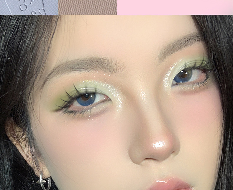 Тени для век veecci唯资眼影盘唯姿五色腮红修容哑光珠光闪片紫色绿色粉大地色