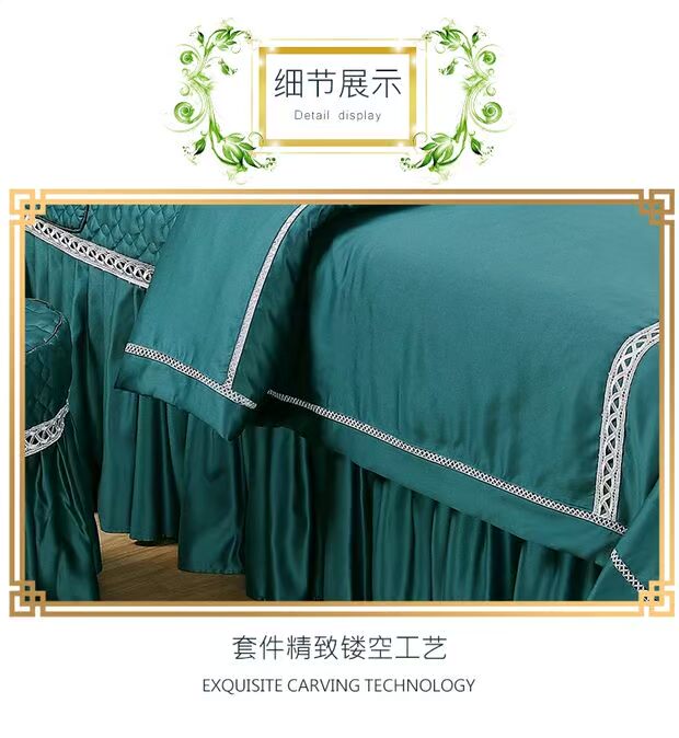 gia đình mới bốn dày satin bedspread vẻ đẹp SPA Body Massage với bông denim cao cấp rửa sức khỏe mái tóc của bạn - Trang bị tấm tìm mua ga phủ giường spa