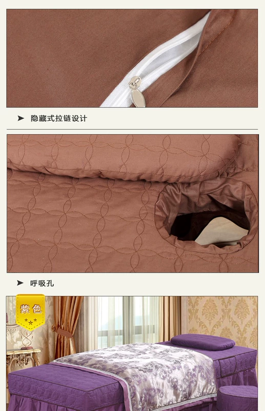 gia đình mới cao cấp bông denim bedspread vẻ đẹp của nhỏ phong cách châu Âu thẩm mỹ viện sang trọng dành riêng của bốn bộ tùy chỉnh giường - Trang bị tấm