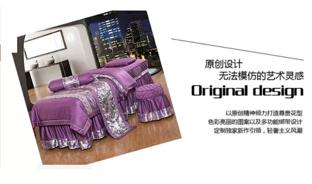 Một gia đình bốn mới cao cấp phong cách châu Âu Sheets giường vẻ đẹp bedspread lụa bông chăn tùy chỉnh dầu gội đầu trị liệu massage - Trang bị tấm