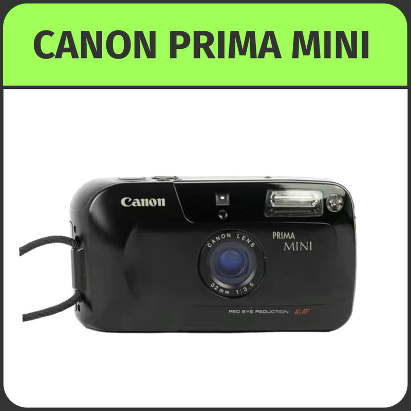 Canon | Prima Mini1 2 Canon Small Mini 35mm F3.5 Fixed Focus Film Point-And-Shoot Camera Canon | Prima Mini1 2 Canon Small Mini 35mm F3.5 Fixed Focus Film Point-And-Shoot Camera