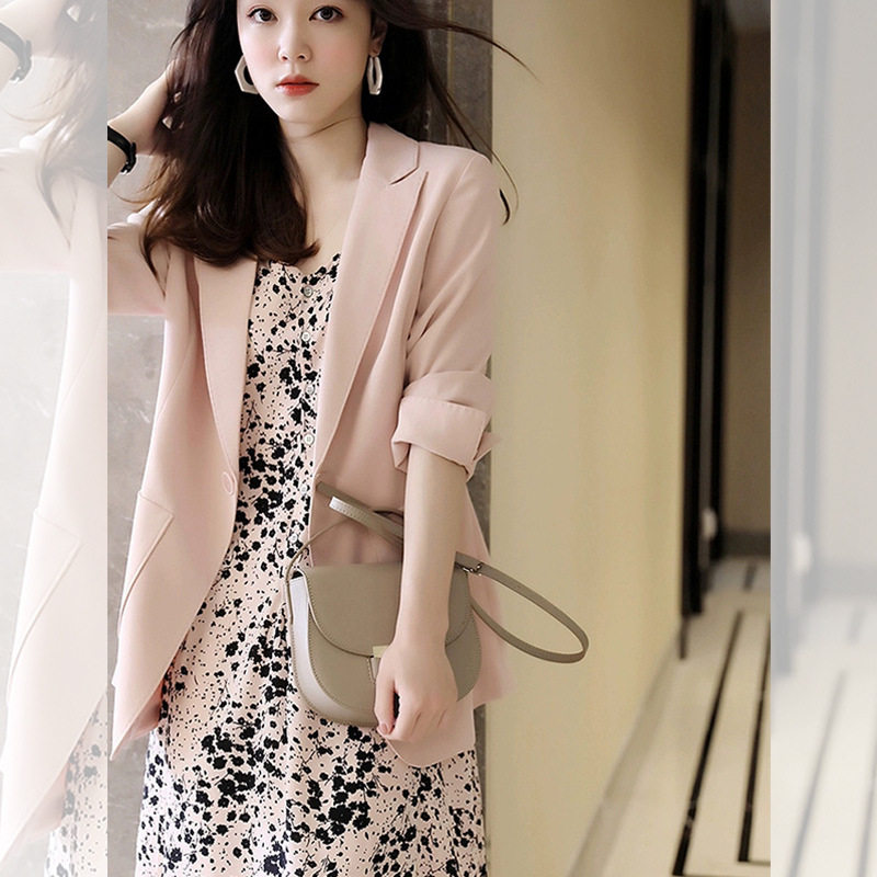 2022 new foreign pie suit suit Career Two sets of temperament Long sleeves Flowers Foreign Dress Women's Spring Autumn Suits