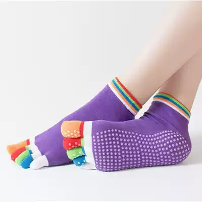 Factory foreign trade professional yoga five-finger socks ladies non-slip yoga socks sports socks five-toed socks