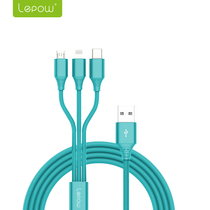 lepow Lepow Knitted Alloy One-to-Three Charging Wire Lighting Apple Wire TpyeC Android 2 1A Fast Charging