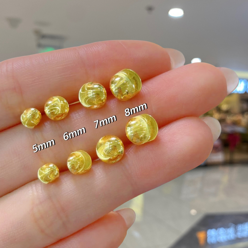 Pure Gold 999 Cat's Eye Beads, Infinity Transfer Beads, Gold Loose Beads, Accessories, Necklace Beads, Pure Gold Pure Gold 999 Cat's Eye Beads, Infinity Transfer Beads, Gold Loose Beads, Accessories, Necklace Beads, Pure Gold
