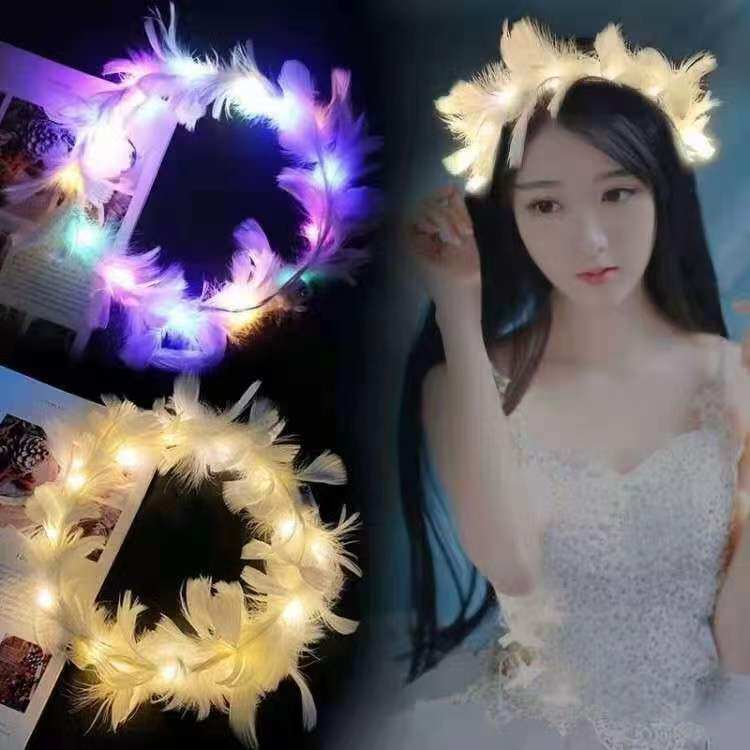 New glowing garment hoop pushes gift concert headdress fairy stick flashing little toy children's festival