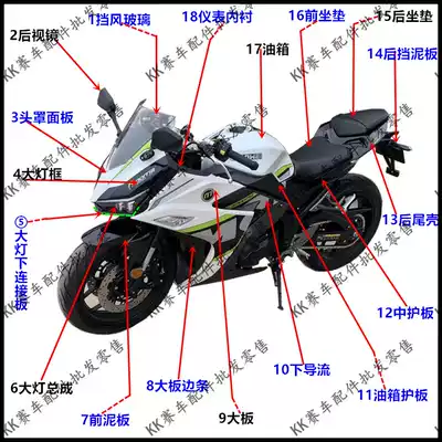 Noma Phantom 255s locomotive accessories Guowei GW250-C sports car Big Board front mud shell whole car plastic parts