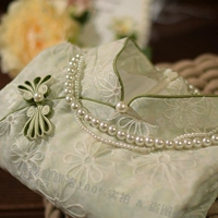 Зеленое свежее легкое ципао, платье, юбка, французский стиль, подходит для подростков, светлый стиль