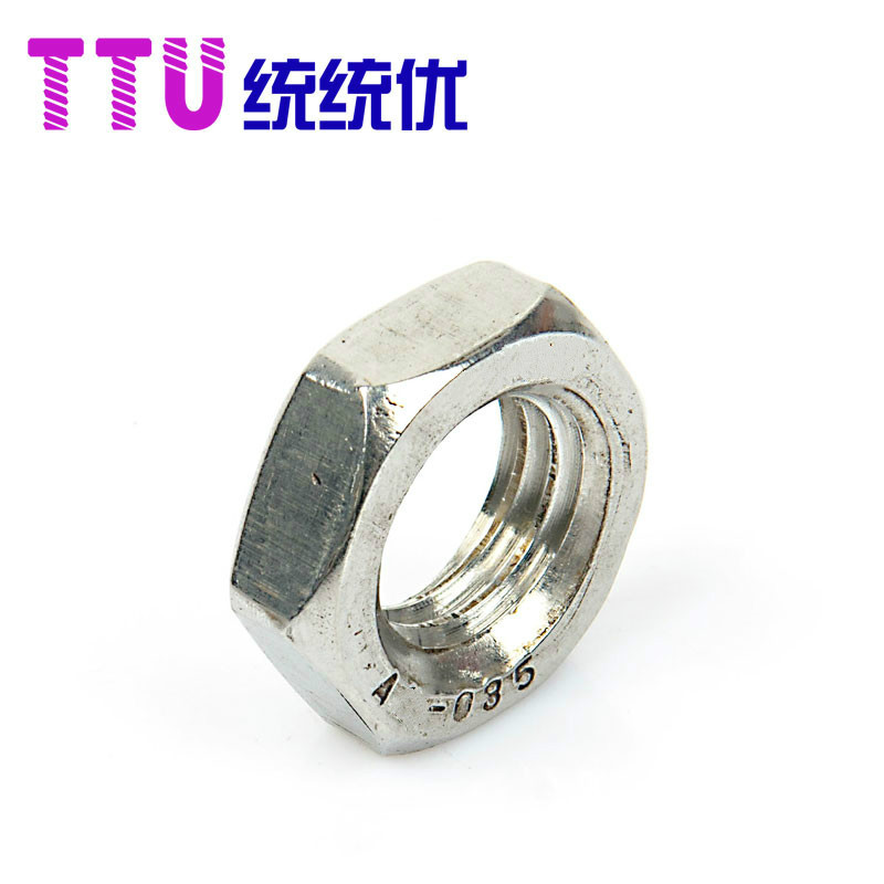 304 316L stainless steel thin hexagonal nut flat nut M38M10M4M5M6M-M30GB6172DIN439
