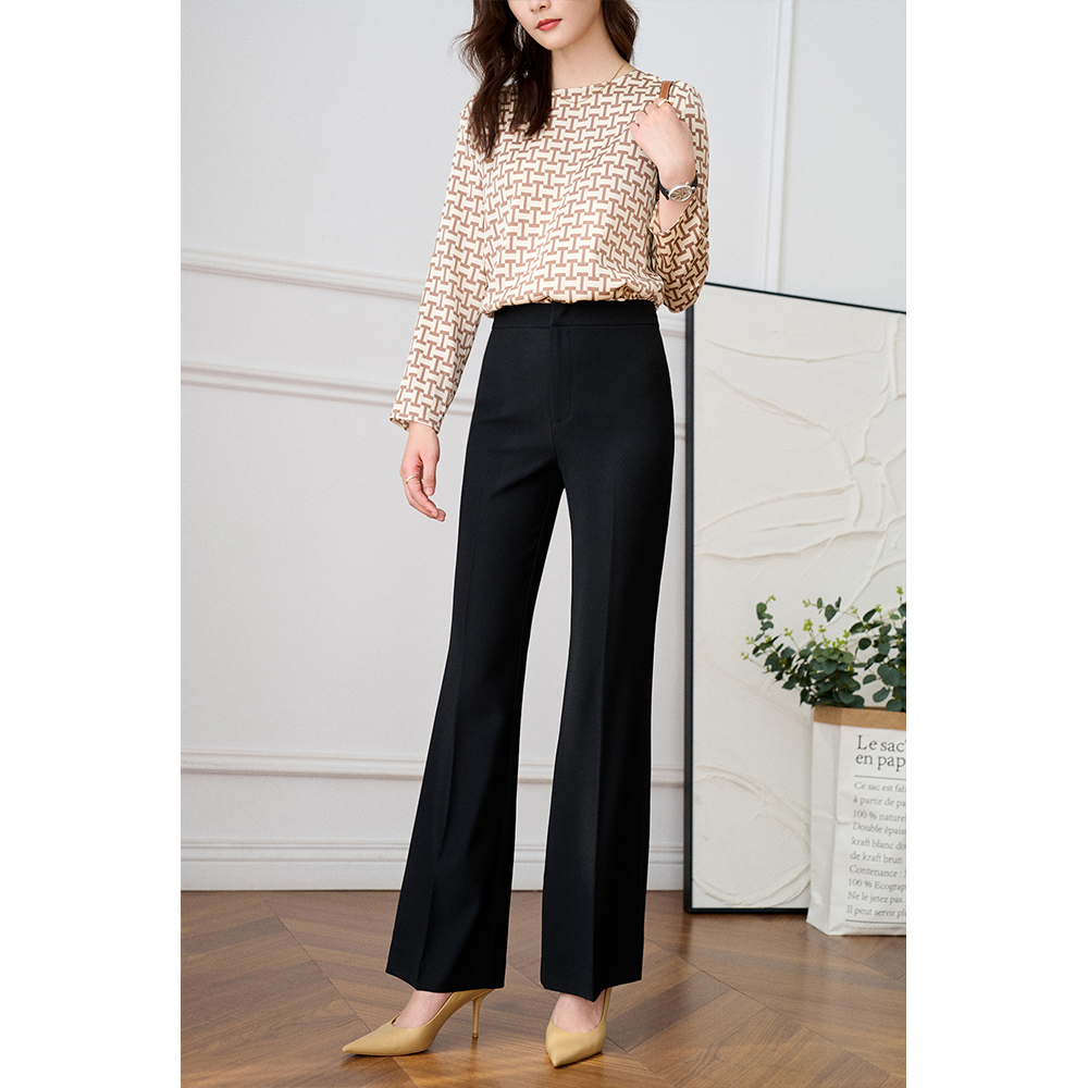 Ningxia Home Pants Gods come 3 m large long legs Free to cut medium-high waist display slim anti-wrinkled micro-labroadleg long pants