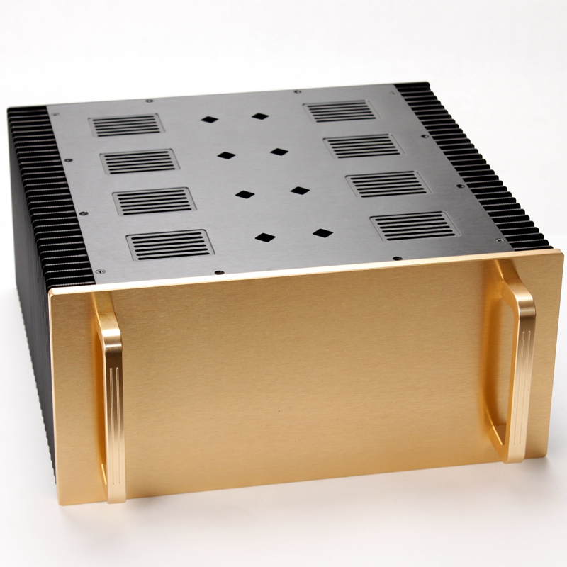 CJ-152 full aluminium luxury Category A rear liner machine power amplifier host shell (430 * 412 * 200)