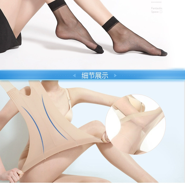 Hengyuanxiang ngắn vớ nữ phần mỏng thoáng khí chống móc lụa ladies pha lê vớ mùa hè stovepipe sexy pantyhose phụ nữ