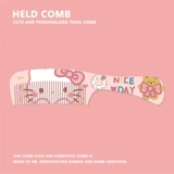 Hello kitty, антистатическая портативная пластиковая милая расческа