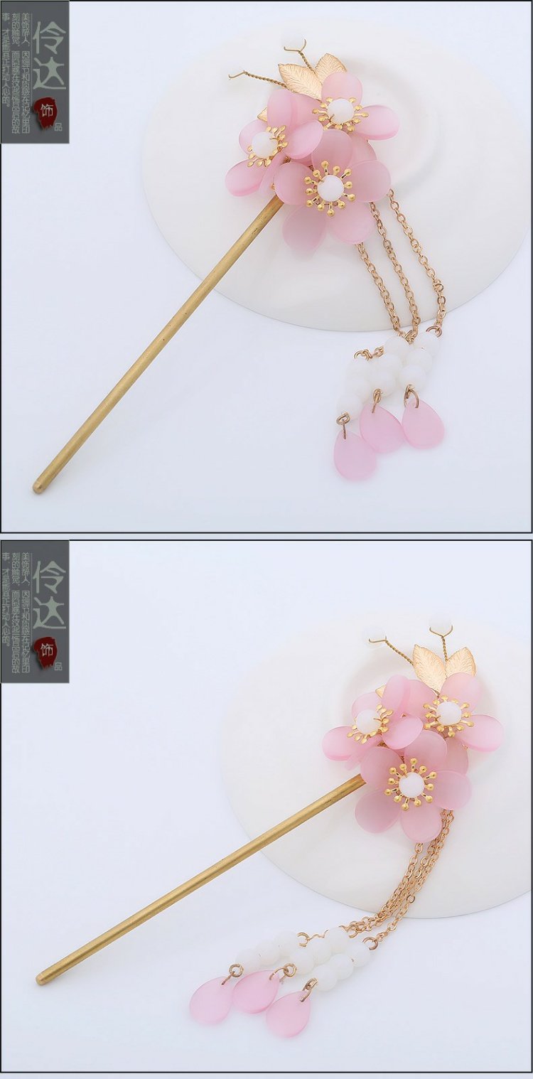 手工 fragrance nước hoa nhỏ thanh lịch tua rua kẹp tóc bóng đầu phụ kiện tóc bờm tóc
