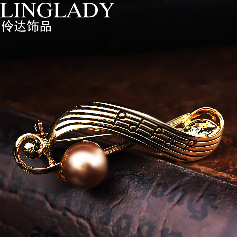 LINGLADY trâm cài áo len cổ lọ pin thời trang retro ghi chú trâm cài áo nịt ngực nữ ghim cài áo vest nữ