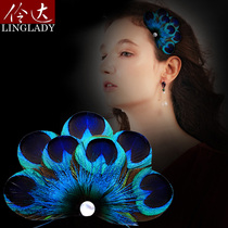 Lingda hairclip feather side clip bangs mouth clip personality jewelry hair hairclip pin female summer back head