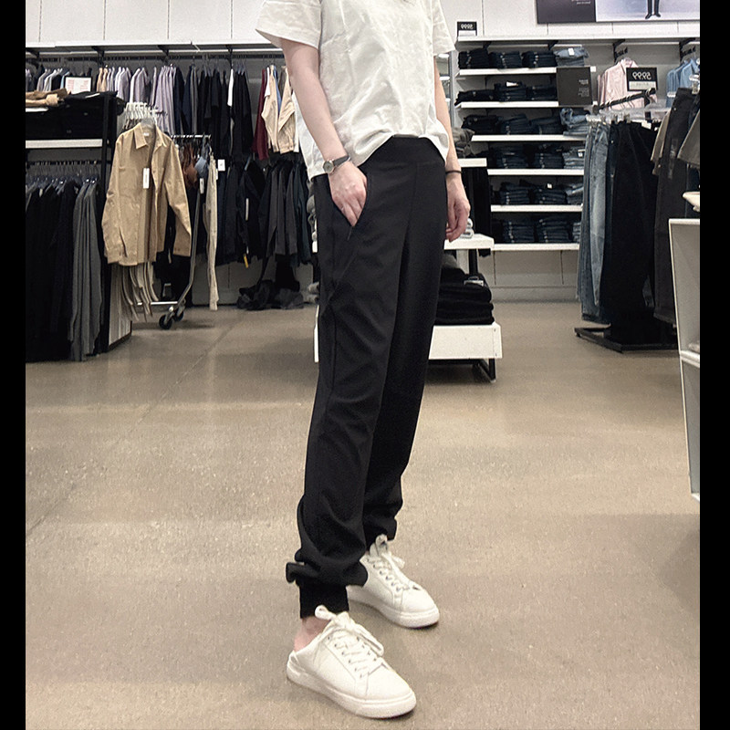 Ck Calvin Klein Women's New Autumn Style Comfortable Quick-Drying Elastic Waistband Casual Pants Cw94