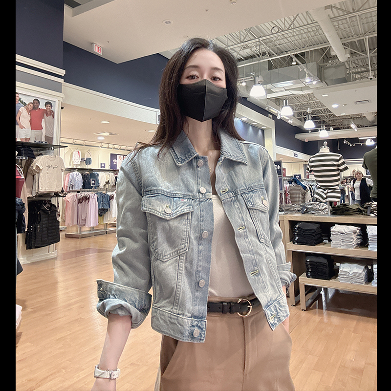 Tommy Hilfiger New Women's Casual Fashion Distressed Pocket Denim Jacket Tw477 Tommy Hilfiger New Women's Casual Fashion Distressed Pocket Denim Jacket Tw477