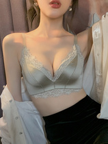Underwear womens small chest flat chest special non-steel ring gathering auxiliary milk anti-sagging adjustment type pure Wen bra set