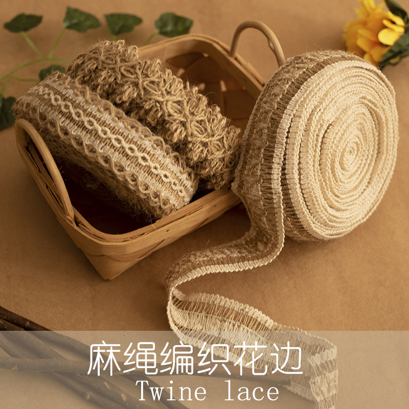 Nursery handmade ring creation material DIY decorated cotton linen rope woven lace lace lace lace flowers lace flowers