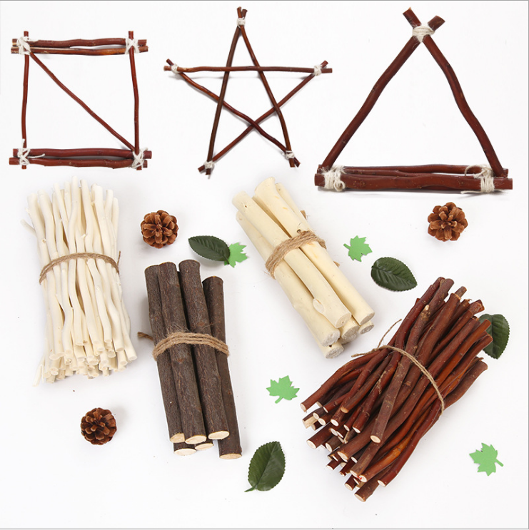 Kindergarten Creative DIY Handmade Ring Genesis Branches Decorate Wood Root Materials Wall Area Corner Shooting Nature