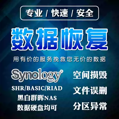 Black and White Group Huihui NAS storage SHR BASIC RIAD group space damaged hard disk data deletion recovery rescue