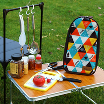 Outdoor picnic 7-piece set portable stainless steel cutlery bag camping picnic barbecue seasoning bag seasoning bag seasoning bottle set